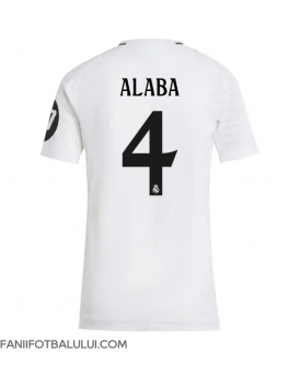 Real Madrid David Alaba #4 Tricou Fotbal Replică 2024-25 Femei Acasa